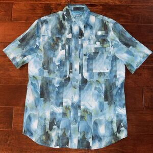 Reel‎ Legends Saltwater Performance Vented Fishing Shirt Teals Size Small